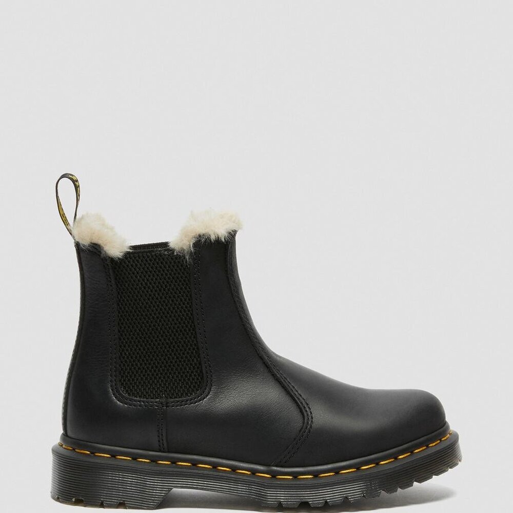 Dr. Martens Women's Leonore Faux Fur Lined Chelsea Boots - Picture 3 of 13